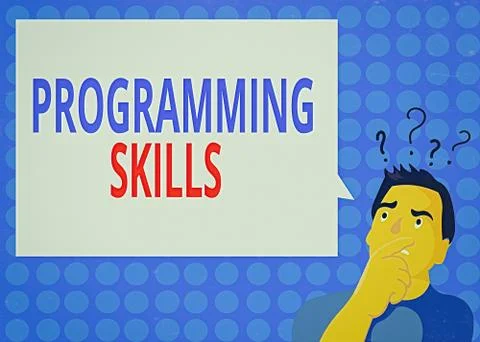 Handwriting text writing Programming Skills. Concept meaning expertise required イラスト素材