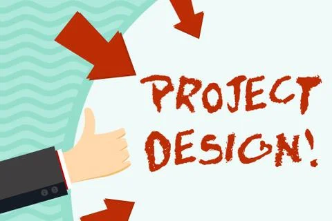 Handwriting text writing Project Design. Concept meaning process of creating or イラスト素材