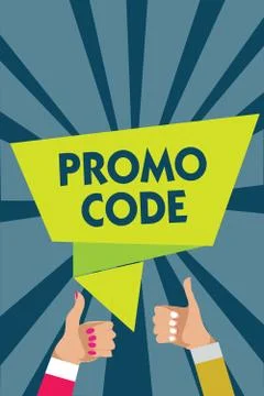 Handwriting text writing Promo Code. Concept meaning digital numbers that give Stock Illustration