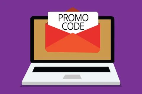 Handwriting text writing Promo Code. Concept meaning digital numbers that give Stock-Illustration