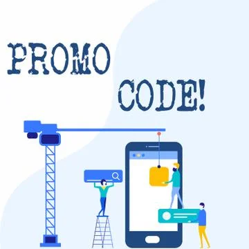 Handwriting text writing Promo Code. Concept meaning consisting letters numbers Stock-Illustration