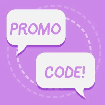 Handwriting text writing Promo Code. Concept meaning consisting letters numbe Stock-Illustration