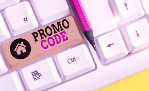 Handwriting text writing Promo Code. Concept meaning digital numbers that give Stock Photos