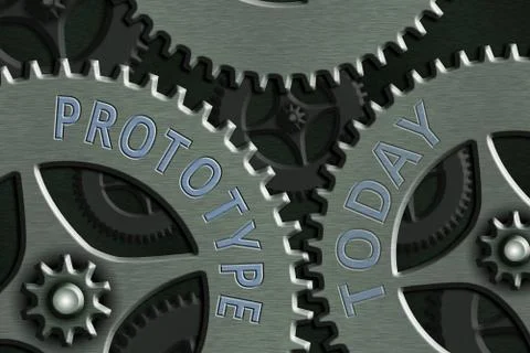 Handwriting text writing Prototype. Concept meaning first and usually functional Stock Illustration