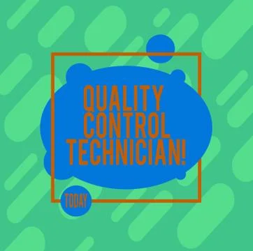 Handwriting text writing Quality Control Technician. Concept meaning Responsible Ilustración de archivo