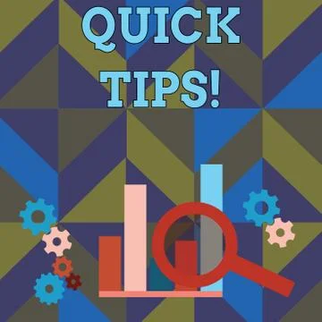 Handwriting text writing Quick Tips. Concept meaning small but particularly Stock Illustration