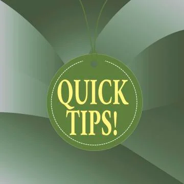 Handwriting text writing Quick Tips. Concept meaning small but particularly Stock Illustration