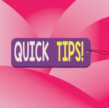 Handwriting text writing Quick Tips. Concept meaning small but particularly Stock Illustration