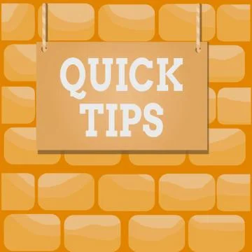 Handwriting text writing Quick Tips. Concept meaning small but particularly Stock Illustration