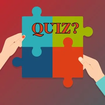 Handwriting text writing Quiz Question. Concept meaning test of knowledge as Illustrazione stock