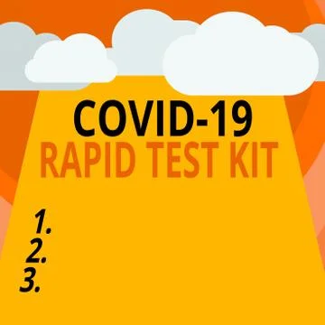 Handwriting text writing Rapid Test Kit. Concept meaning Emergency medical 스톡 일러스트