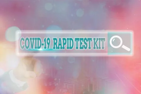 Handwriting text writing Rapid Test Kit. Concept meaning Emergency medical Stock Photos