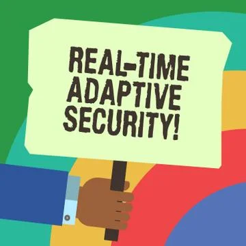 Handwriting text writing Real Time Adaptive Security. Concept meaning Stock Illustration