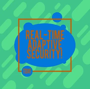 Handwriting text writing Real Time Adaptive Security. Concept meaning Stock Illustration