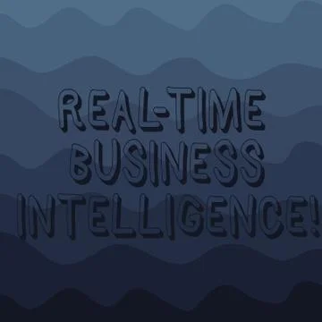 Handwriting text writing Real Time Business Intelligence. Concept meaning Illustrazione stock