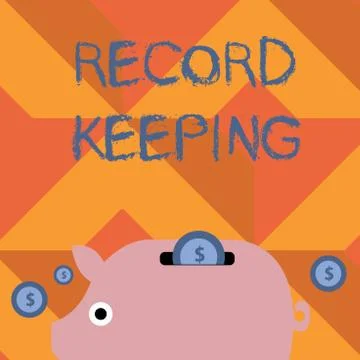Handwriting text writing Record Keeping. Concept meaning The activity or イラスト素材