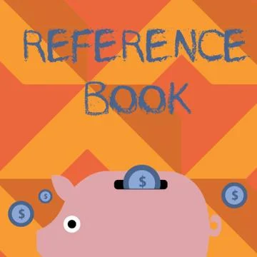 Handwriting text writing Reference Book. Concept meaning book to be consulted Illustrazione stock