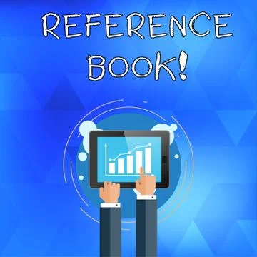 Handwriting text writing Reference Book. Concept meaning book to be consulted Ilustración de archivo