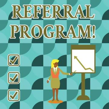 Handwriting text writing Referral Program. Concept meaning internal recruitment Stock Illustration