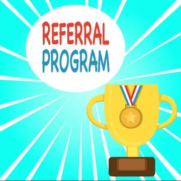 Handwriting text writing Referral Program. Concept meaning employees are Stock Illustration