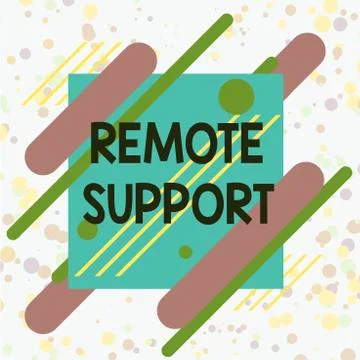 Handwriting text writing Remote Support. Concept meaning help endusers to solve Stockillustratie