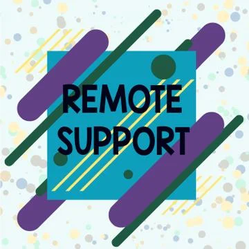 Handwriting text writing Remote Support. Concept meaning help endusers to solve イラスト素材