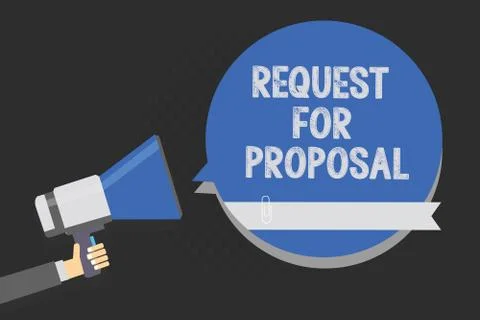 Handwriting text writing Request For Proposal. Concept meaning document conta Stock Illustration