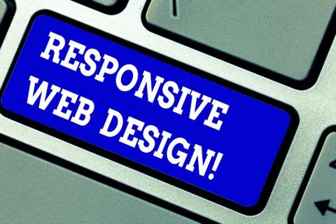 Handwriting text writing Responsive Web Design. Concept meaning web page Stock-Fotos