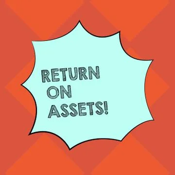 Handwriting text writing Return On Assets. Concept meaning percentage how Ilustração Stock