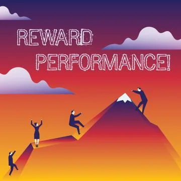Handwriting text writing Reward Perforanalysisce. Concept meaning something g Stock Illustration