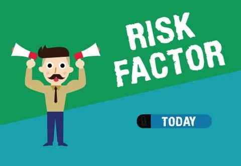 Handwriting text writing Risk Factor. Concept meaning Something that rises the Stock Illustration