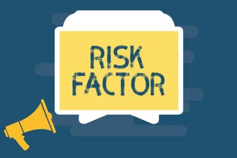 Handwriting text writing Risk Factor. Concept meaning Something that rises the Illustrazione stock