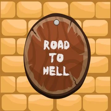 Handwriting text writing Road To Hell. Concept meaning Extremely dangerous Stock Illustration