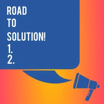 Handwriting text writing Road To Solution. Concept meaning path you go to solve Stock Illustration