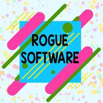 Handwriting text writing Rogue Software. Concept meaning type of malware that イラスト素材