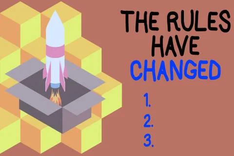 Handwriting text writing The Rules Have Changed. Concept meaning the agreement Illustration