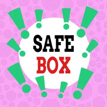 Handwriting text writing Safe Box. Concept meaning A small structure where you Illustrazione stock