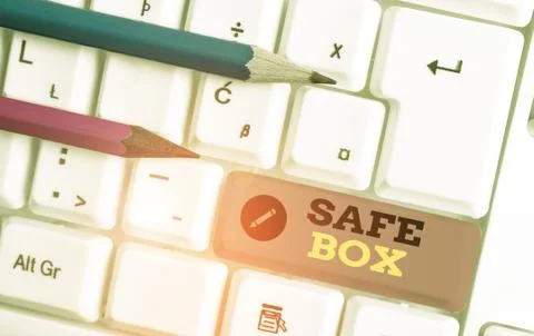 Handwriting text writing Safe Box. Concept meaning A small structure where you 스톡 사진