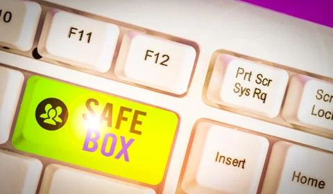 Handwriting text writing Safe Box. Concept meaning A small structure where you 写真素材
