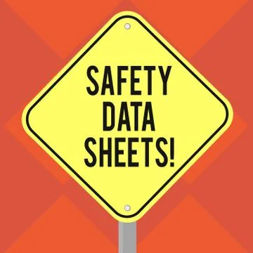 Handwriting text writing Safety Data Sheets. Concept meaning document lists Stock Illustration