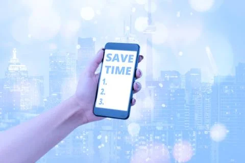 Handwriting text writing Save Time. Concept meaning to do something more Stockfoto's
