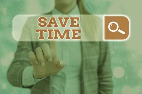 Handwriting text writing Save Time. Concept meaning to do something more Stockfoto's