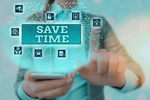 Handwriting text writing Save Time. Concept meaning to do something more Foto stock