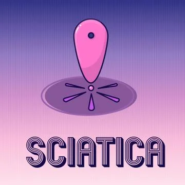 Handwriting text writing Sciatica. Concept meaning Pain caused by irritation of Stock Illustration