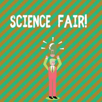 Handwriting text writing Science Fair. Concept meaning School competition where 库存插图