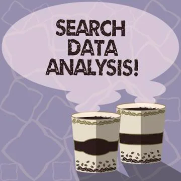 Handwriting text writing Search Data Analysis. Concept meaning process of Illustrazione stock