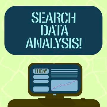 Handwriting text writing Search Data Analysis. Concept meaning process of Illustrazione stock