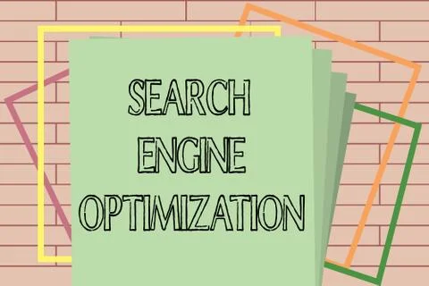 Handwriting text writing Search Engine Optimization. Concept meaning maximizing 스톡 일러스트