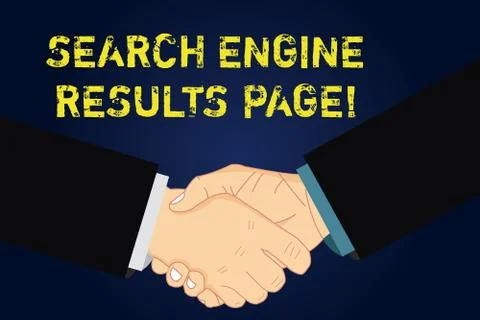 Handwriting text writing Search Engine Results Page. Concept meaning Website Stock Illustration