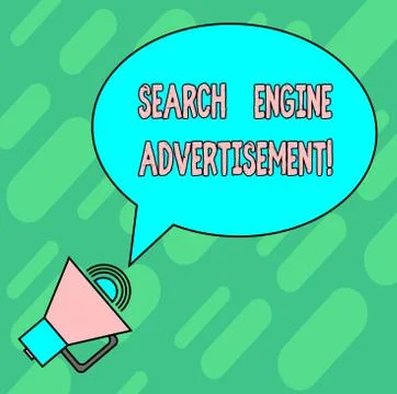 Handwriting text writing Search Engine Advertisement. Concept meaning Placing Stock-Illustration